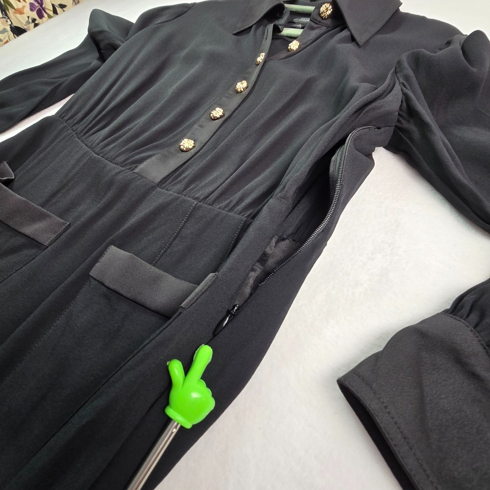 J Crew Dark Academia Dress Sz 0 Viscose‎ Satin Trim Goth Whimsigoth Schoolgirl - Picture 3 of 13